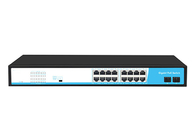16 पोर्ट पीओई नेटवर्क स्विच 2 फाइबर पोर्ट के साथ पूर्ण गीगाबिट समर्थन वीएलएएन