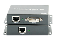 1080P 60m Cat5e DVI एक्सटेंडर ओवर IP वीडियो नेटवर्क केबल लैन