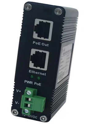 औद्योगिक 10/100/1000Mbps 802.3 Bt PoE इंजेक्टर कठोर गीगाबिट उच्च शक्ति PoE इंजेक्टर