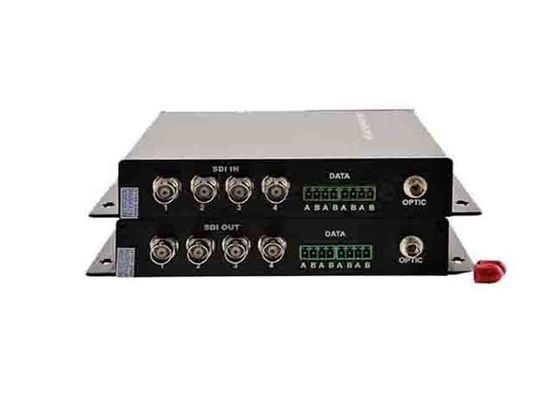 4CH HD SDI फाइबर कन्वर्टर 1 फाइबर ऑप्टिकल पोर्ट 4 BNC पोर्ट्स