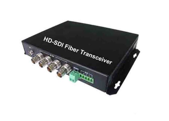 4CH HD SDI फाइबर कन्वर्टर 1 फाइबर ऑप्टिकल पोर्ट 4 BNC पोर्ट्स