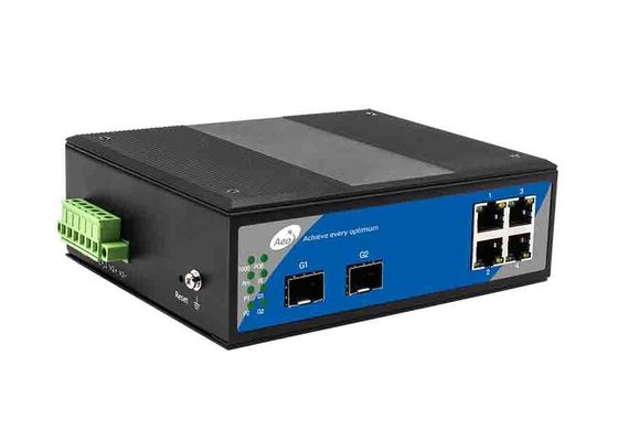 कैस्केडिंग SFP फाइबर स्विच, 2 SFP के साथ 4 पोर्ट POE स्विच