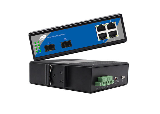 2 SFP 4 POE पोर्ट कैस्केडिंग प्रबंधित ईथरनेट स्विच