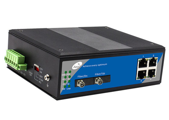 10 / 100Mbps 4 पोर्ट औद्योगिक POE स्विच, ईथरनेट स्विच 100 एमबीपीएस