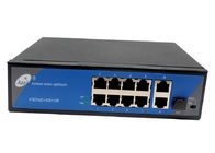 IP40 ईथरनेट फाइबर स्विच औद्योगिक 1 गीगाबिट SFP और 2 गीगाबिट अपलिंक पोर्ट और 8 10/100M POE पोर्ट