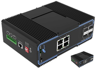 प्रबंधित SFP फाइबर स्विच पूर्ण गीगाबिट 4 ईथरनेट POE पोर्ट और 4 SFP पोर्ट