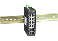 औद्योगिक गाइड रेल रिंग ईथरनेट फाइबर स्विच 8GE UTP+4 SFP पोर्ट