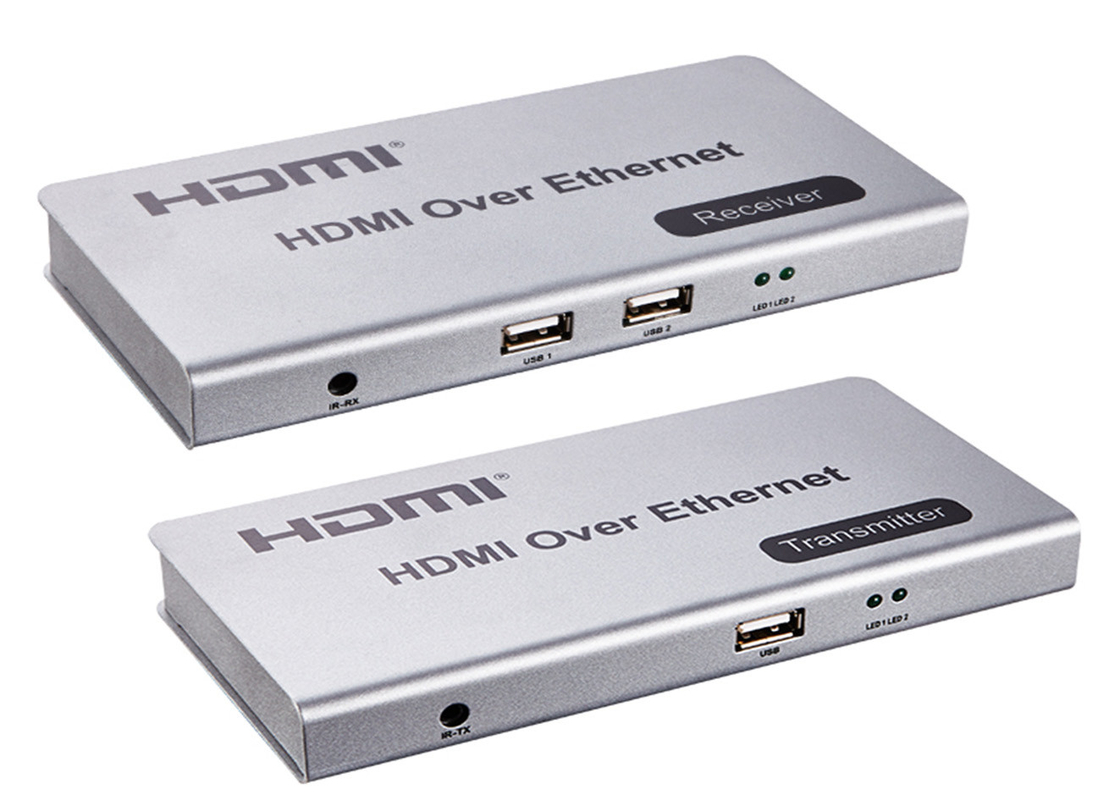 CAT5 / CAT6 केबल 120m HDMI KVM एक्सटेंडर USB ऑडियो और माइक से अधिक IP 1080P . के साथ