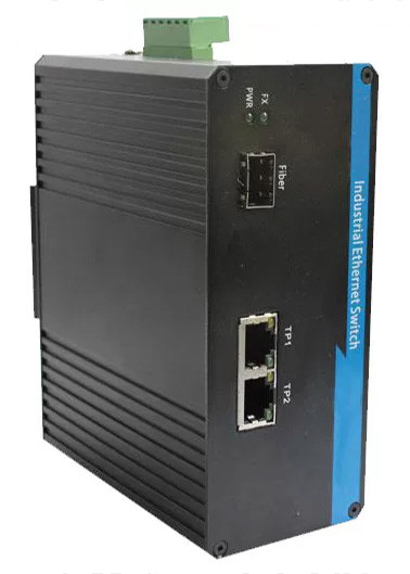 औद्योगिक ईथरनेट फाइबर स्विच 1 पोर्ट 100BASE SFP + 2 पोर्ट 10 / 100BASE-T