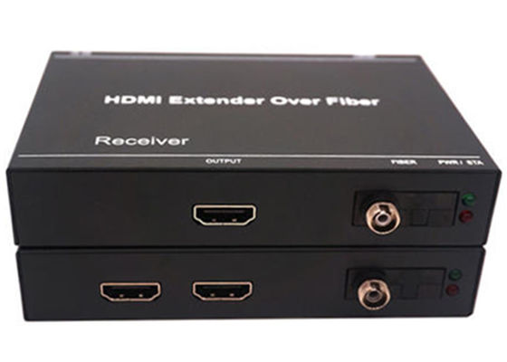 फाइबर ऑप्टिक केबल पर DC 5V 2A 3.4Gbps 4K HDMI एक्सटेंडर